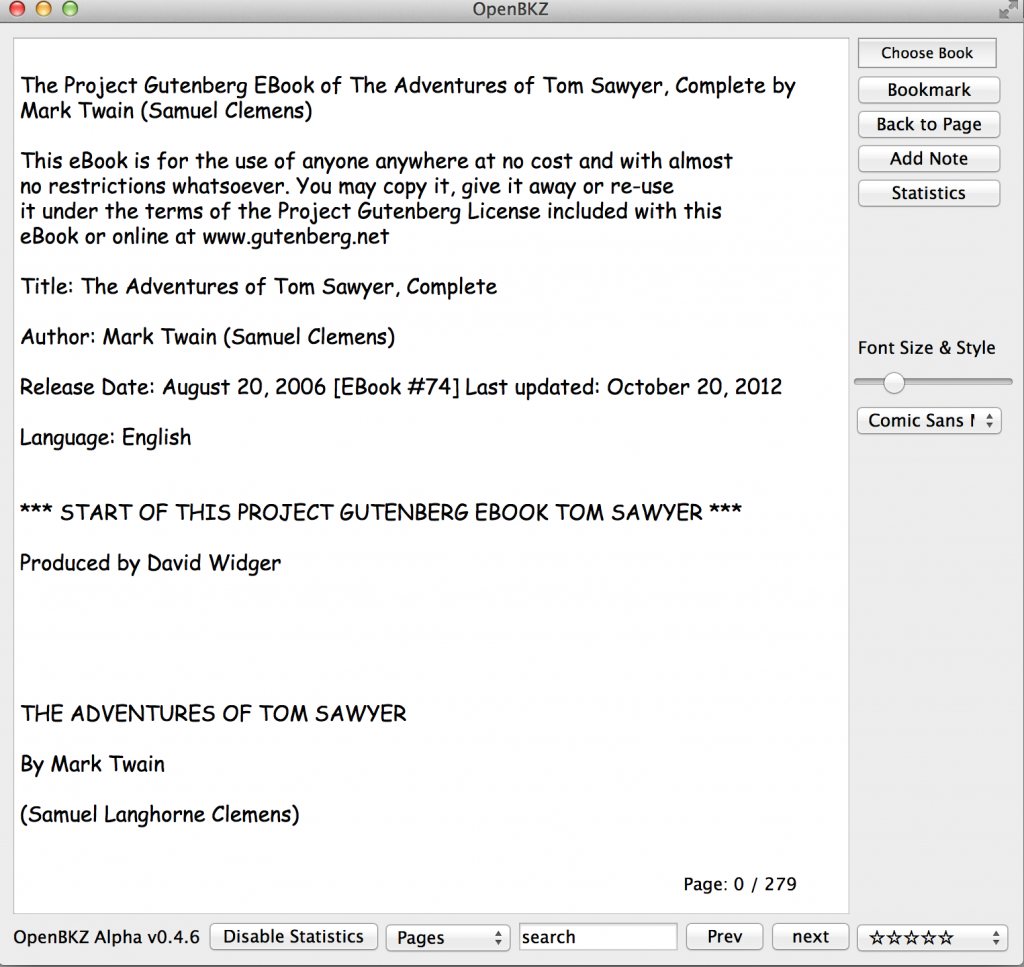 OpenBKZ - Font - Style - Example